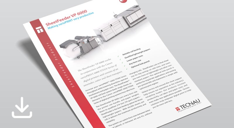 SheetFeeder VP 6000 product brochure