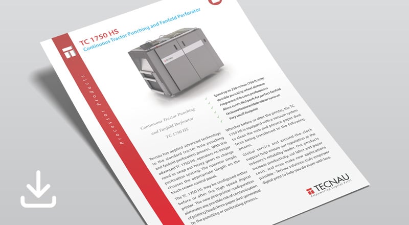 Static FanFold Perf & Punching TC 1750 HS Product Brochure