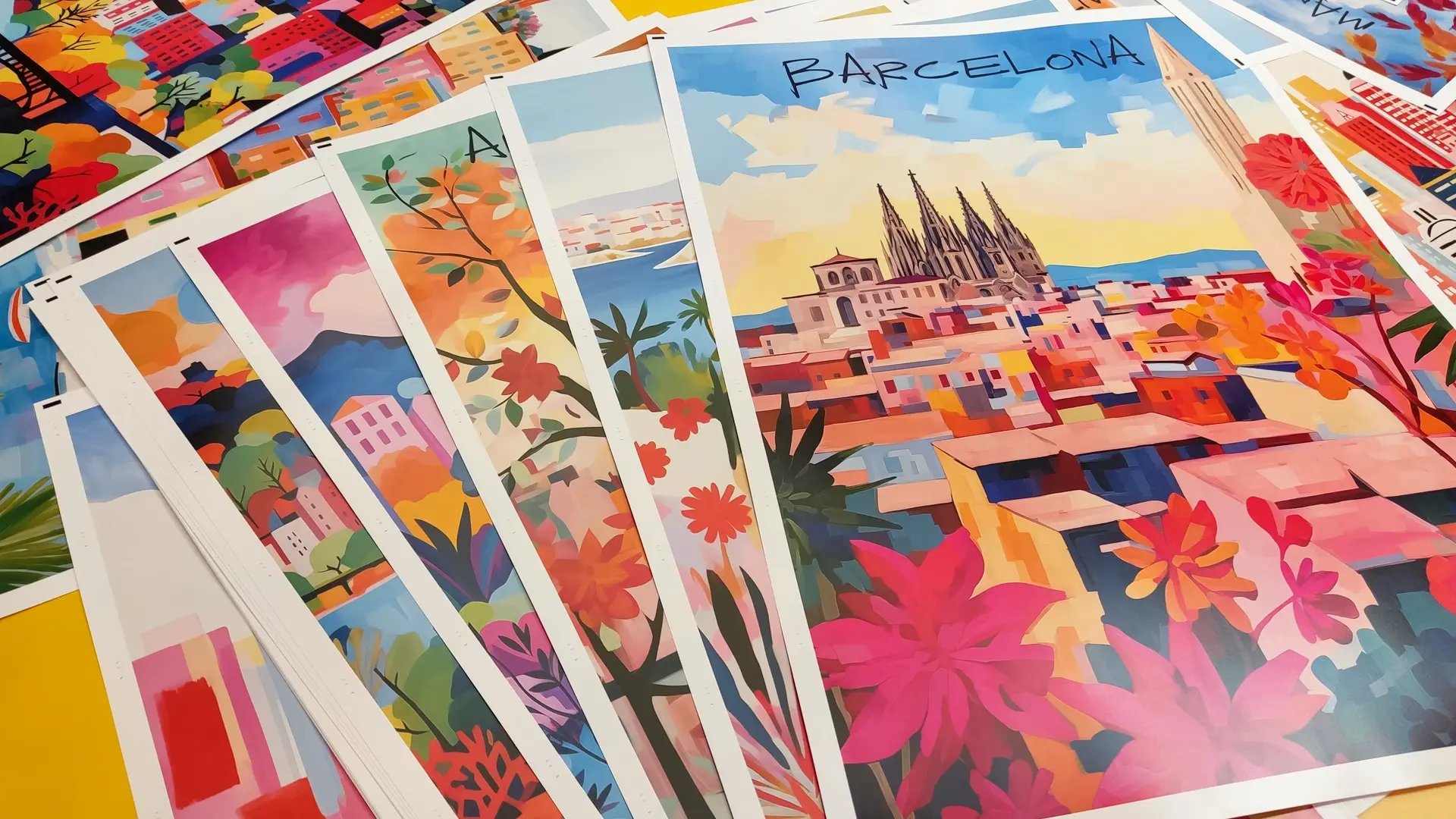 Printed Photo Images Fanned Out