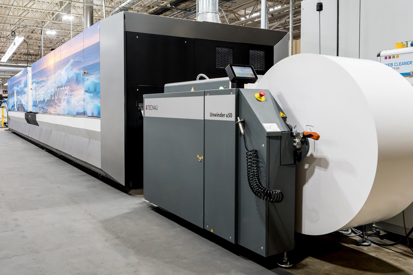 Tecnau Revolution 50 Roll-to-Roll Unwinder and Rewinder
